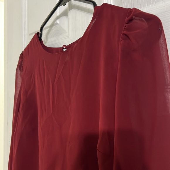 Dark Red/Maroon Blouse - Picture 3 of 5